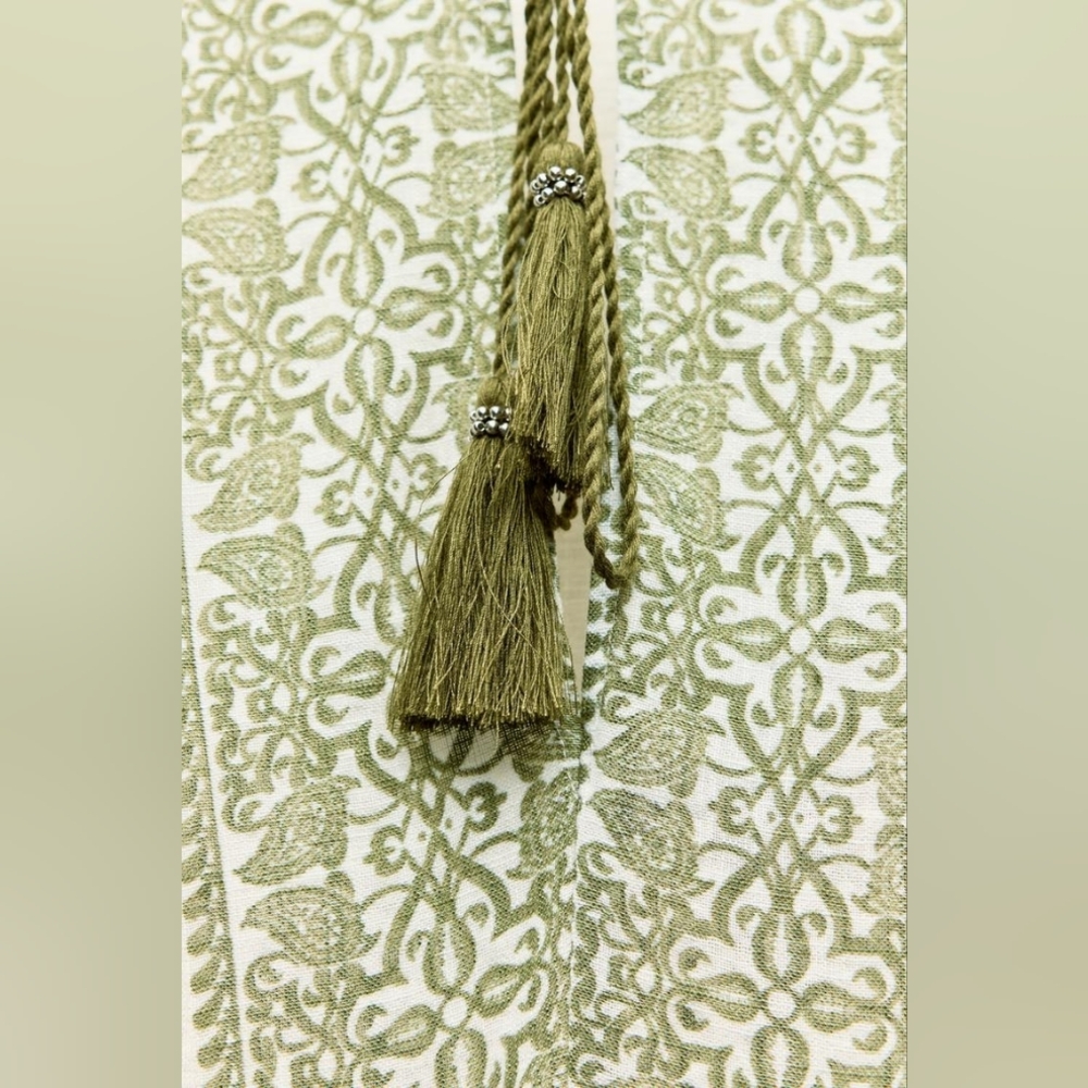 Zara Boho Printed Blouse With Tassels - Picture 6 of 11